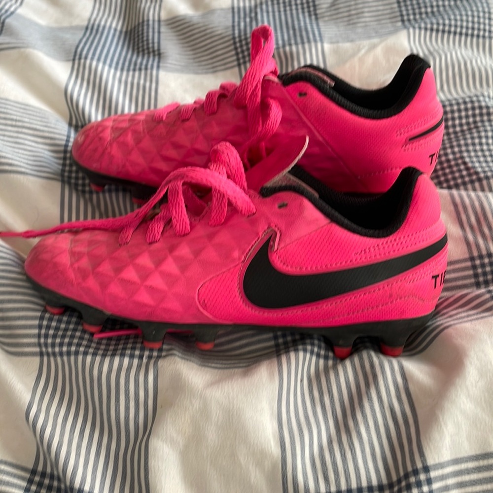 Nike pink soccer cleats size 12C